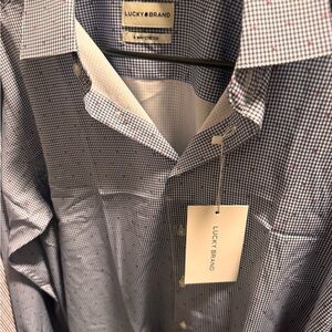 AND Blue and White Checkered Men's Shirt